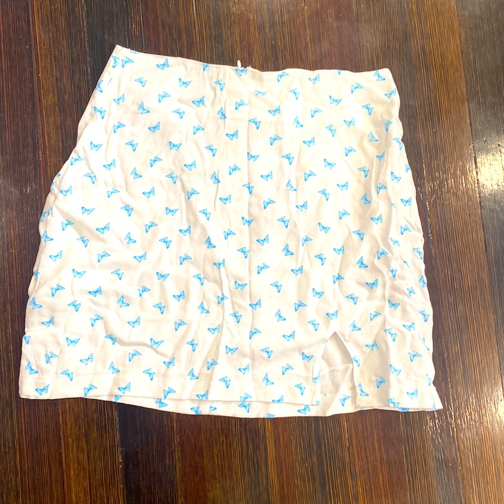 Pacsun white butterfly skirt